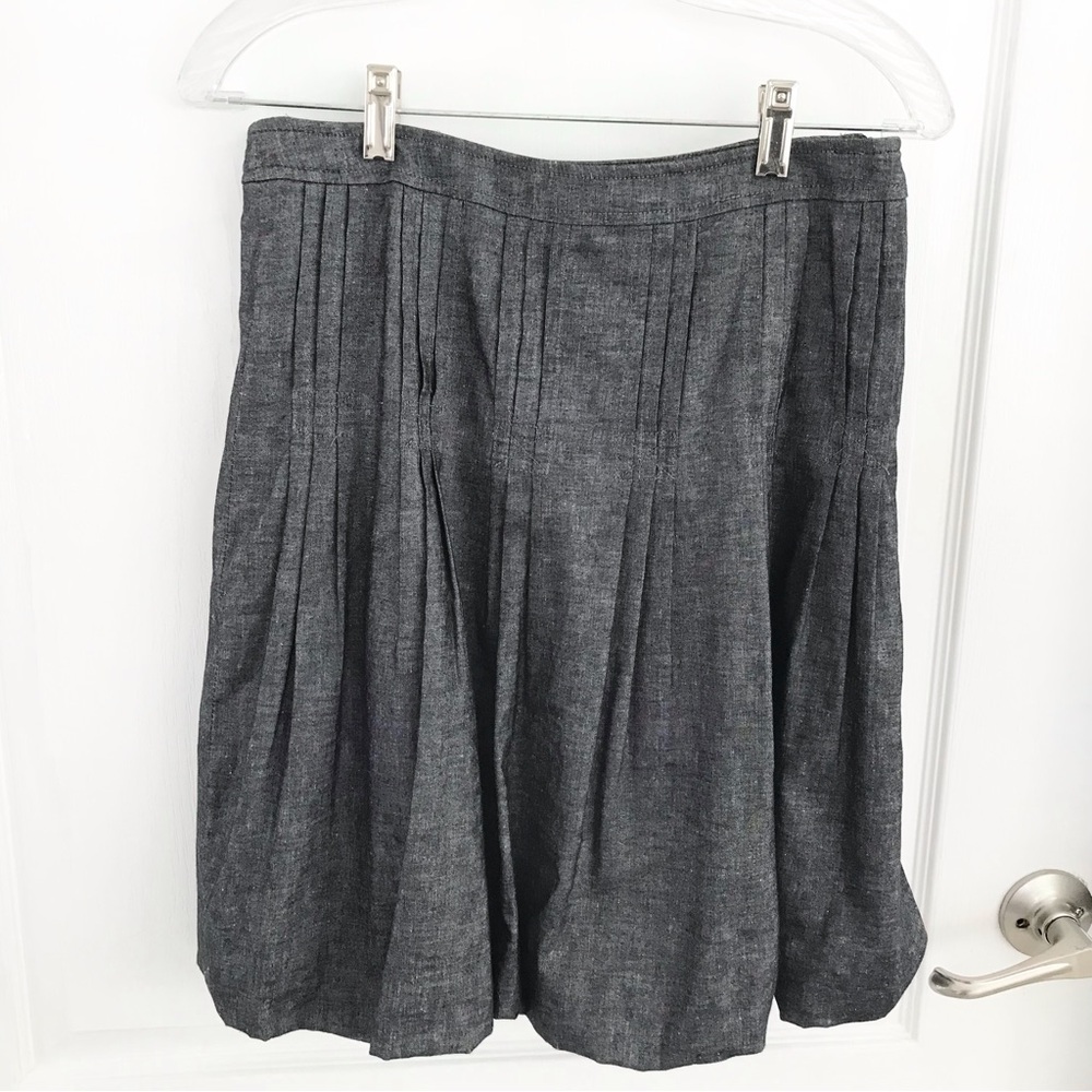 ✴️Cynthia Steffens Gray Linen Tulip Skirt, Sz6